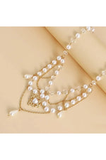 Pearls Heart Cross Necklace cottagecoreclothes