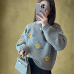 Daisy Daydream Knit Fall Sweater cottagecoreclothes