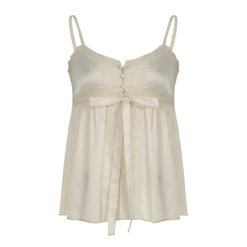 Ivory Lace Babydoll Cami Top