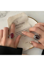 Exaggeration Garnet Stone Ring cottagecoreclothes