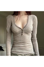 Mocha Muse Henley Top cottagecoreclothes