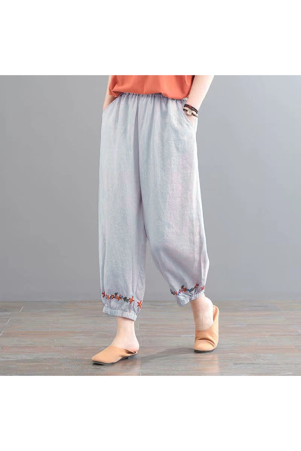 Dark Cottagecore Solid Color Harem Pants cottagecoreclothes