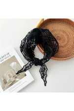 Vintage Black Lace Headscarf cottagecoreclothes