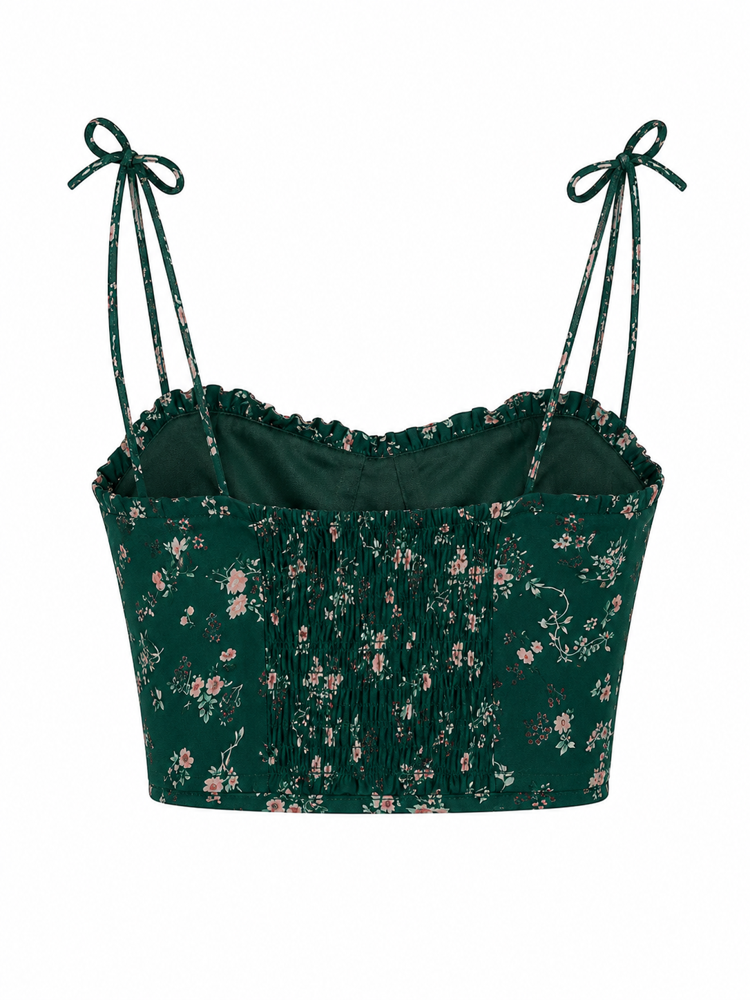 Cottagecore Forest Floral Bustier Crop Top