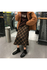Mori Girl Plaid Long Skirt cottagecoreclothes