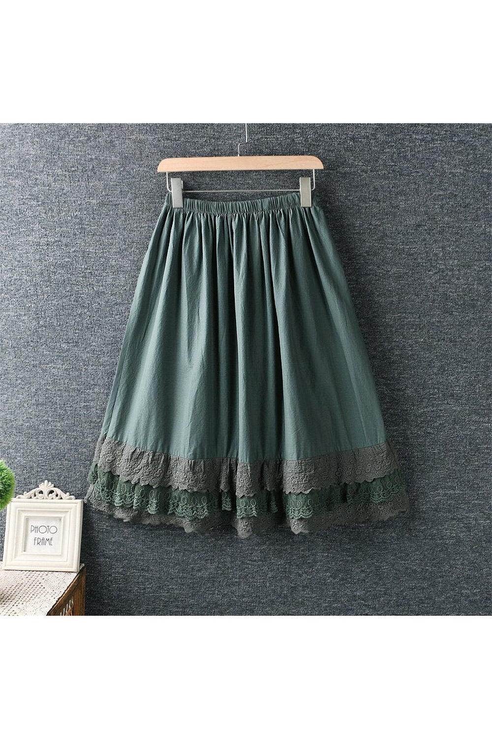 Dark Cottagecore Style Lace Skirt cottagecoreclothes