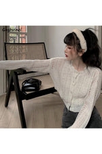 Retro Fairy Cropped Fall Cardigan cottagecoreclothes