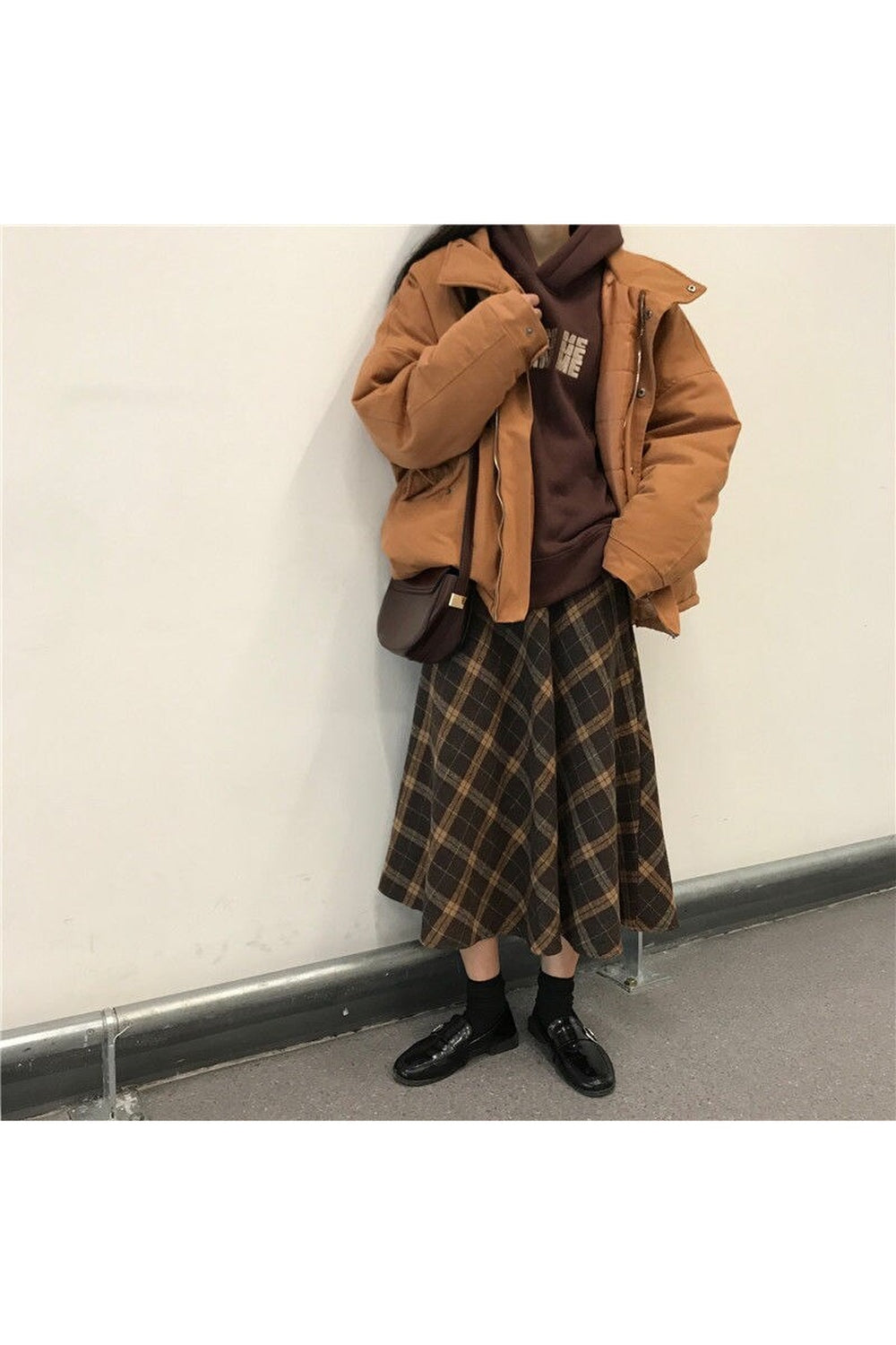 Mori Girl Plaid Long Skirt cottagecoreclothes