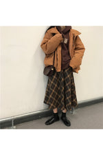 Mori Girl Plaid Long Skirt cottagecoreclothes