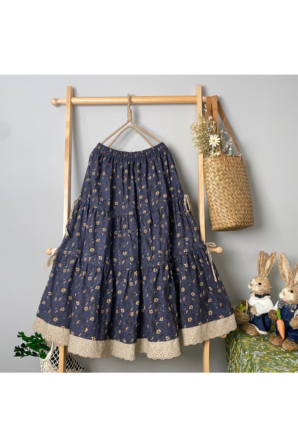 Mori Girl Double-Sided Lace Skirt cottagecoreclothes