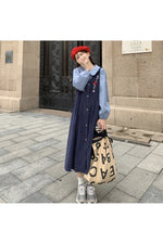 Mori Girl Corduroy Sleeveless Dress cottagecoreclothes