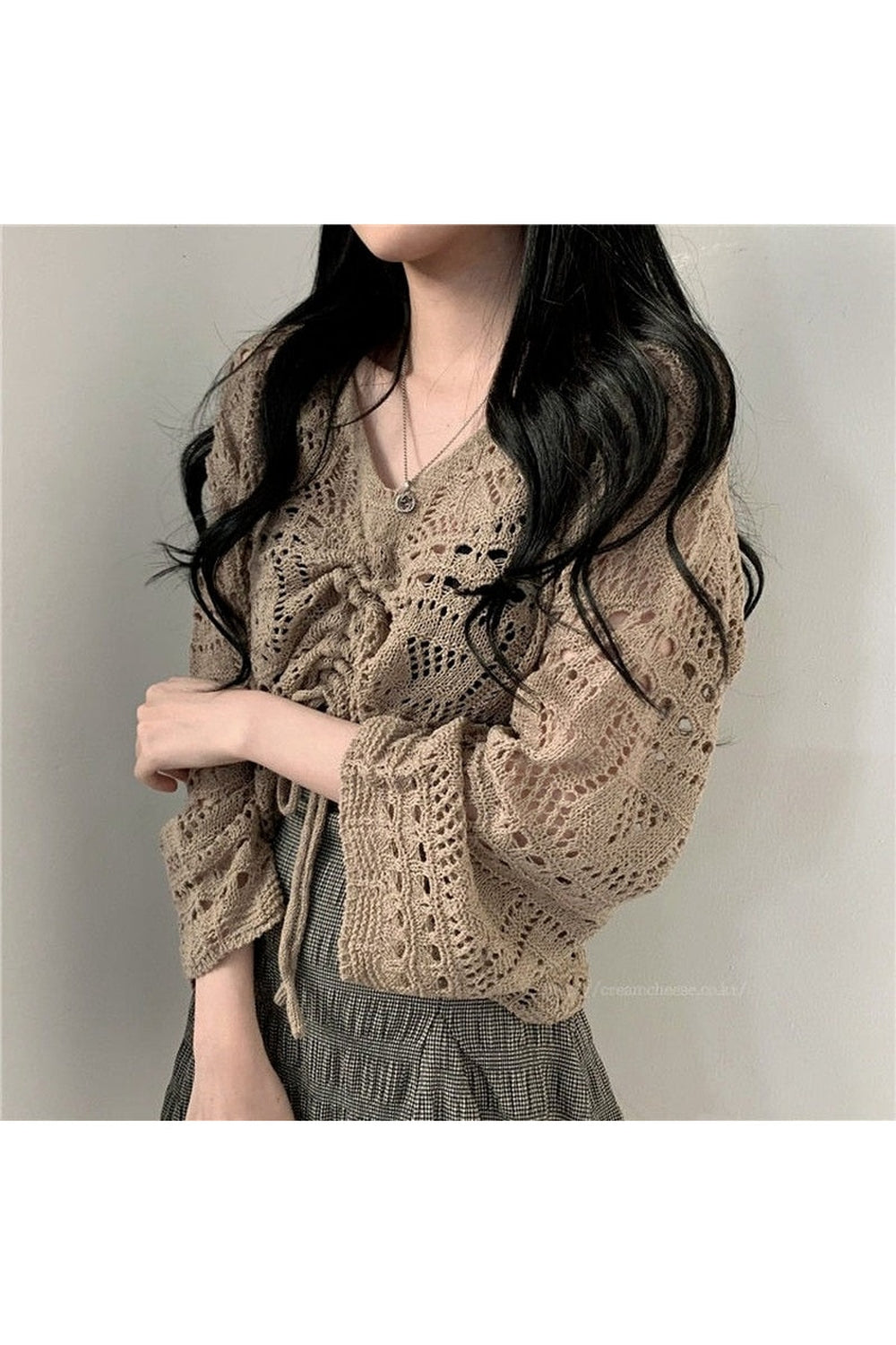 Goblincore Hollow Out Fall Sweater cottagecoreclothes