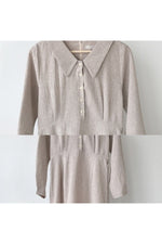 Vintage Plaid Long Sleeve Dress cottagecoreclothes