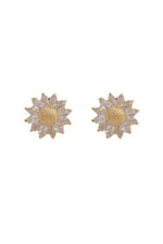 Sparkly Crystal Daisy Flower Earrings cottagecoreclothes