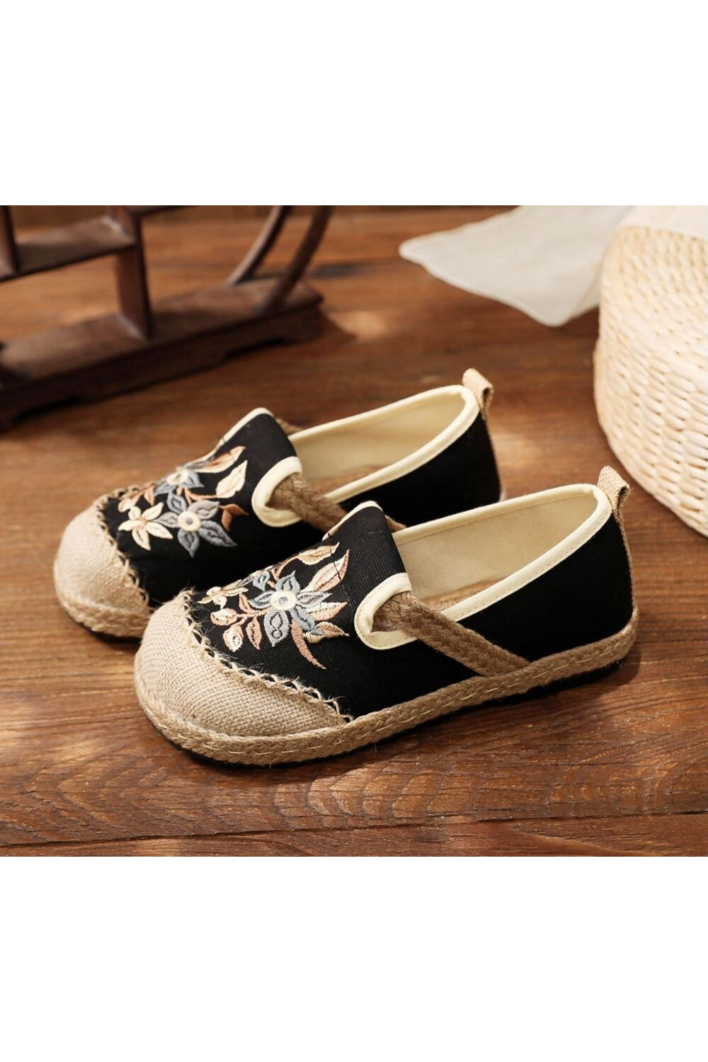 Embroidered Flat Espadrilles cottagecoreclothes
