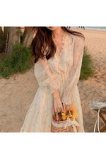 V-neck Elegant Sweet Dress cottagecoreclothes