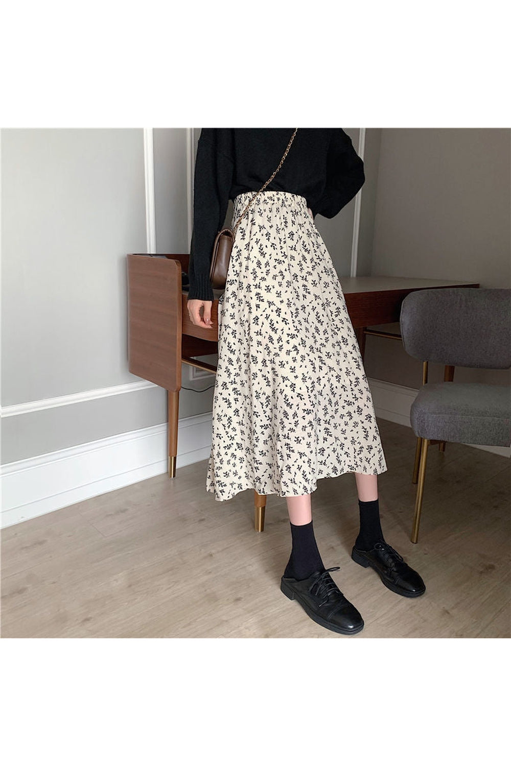 Elegant Aesthetic Floral Skirt cottagecoreclothes