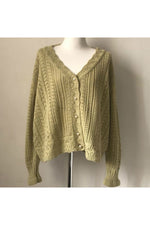 Vintage Elegant Cropped Fall Sweater cottagecoreclothes