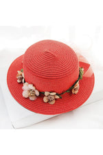 Flowers Ribbon Straw Hat cottagecoreclothes
