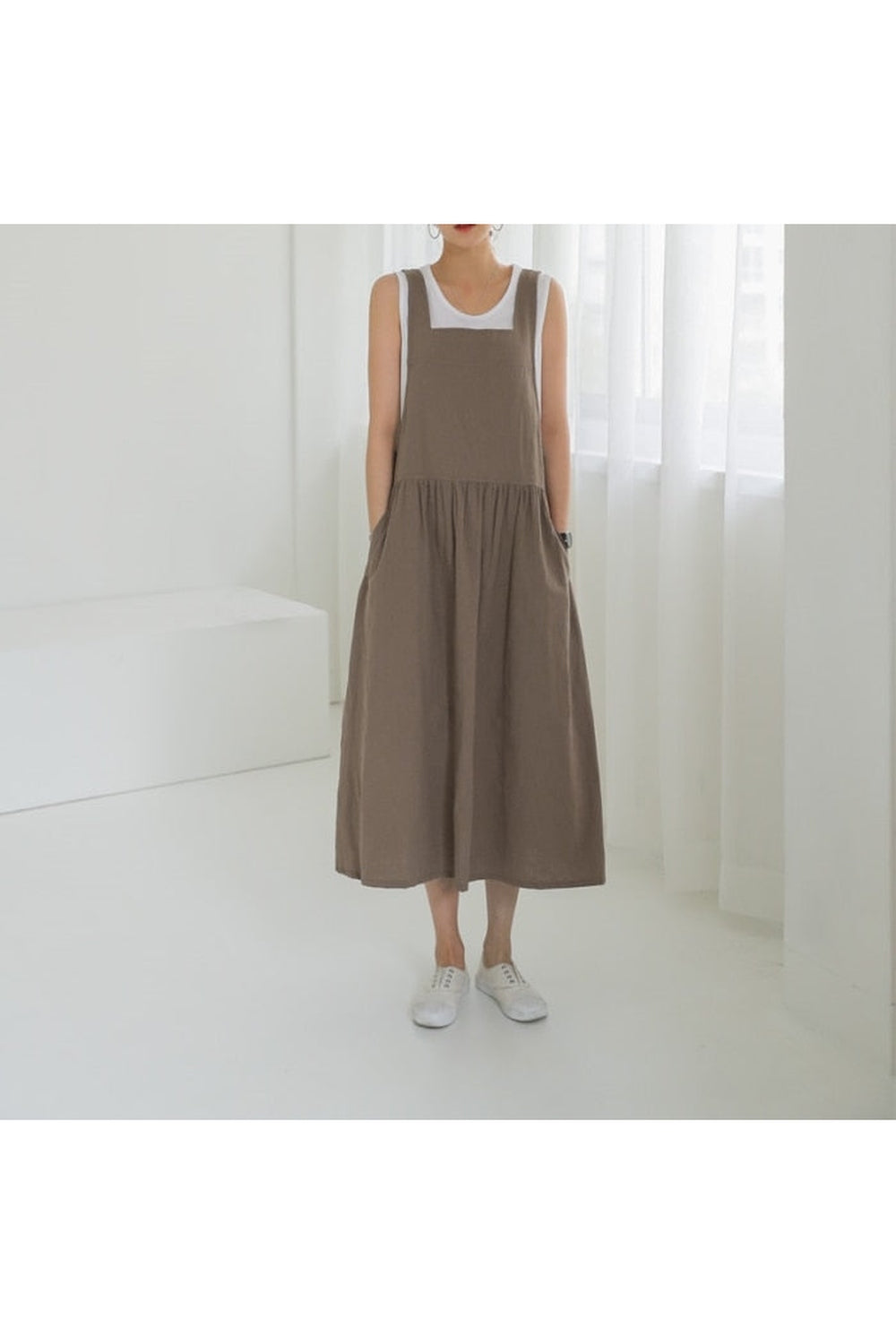 Cottagecore Linen Casual Dress cottagecoreclothes