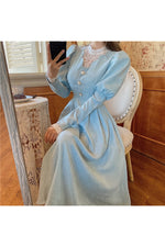 Fairycore Elegant Blue Dress cottagecoreclothes