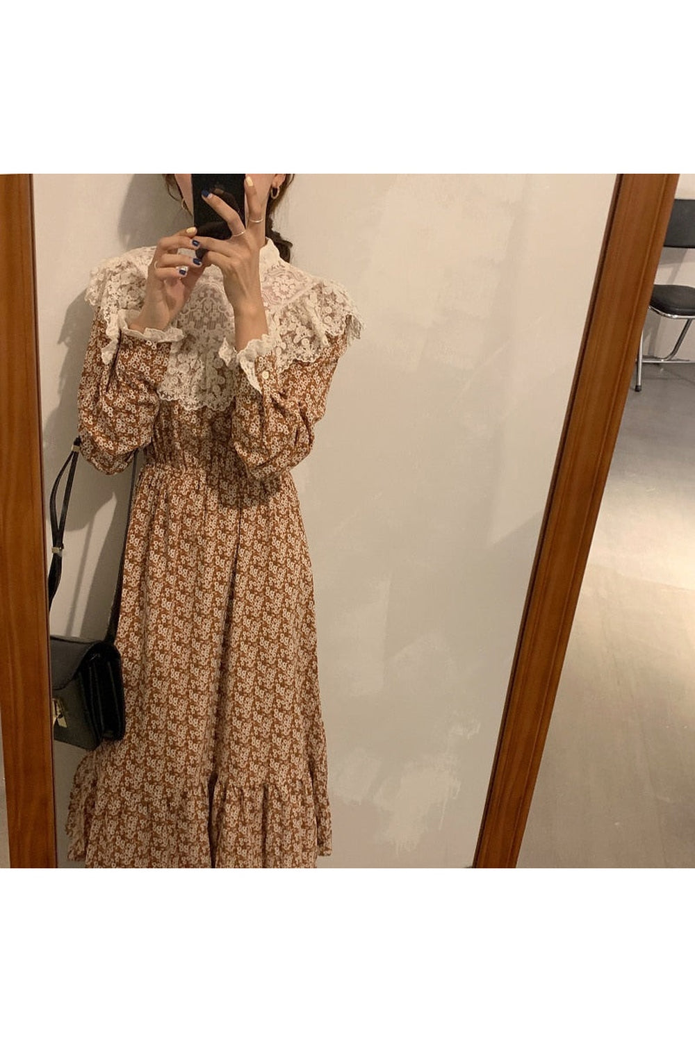 Cottagecore Long Sleeve Floral Dress cottagecoreclothes