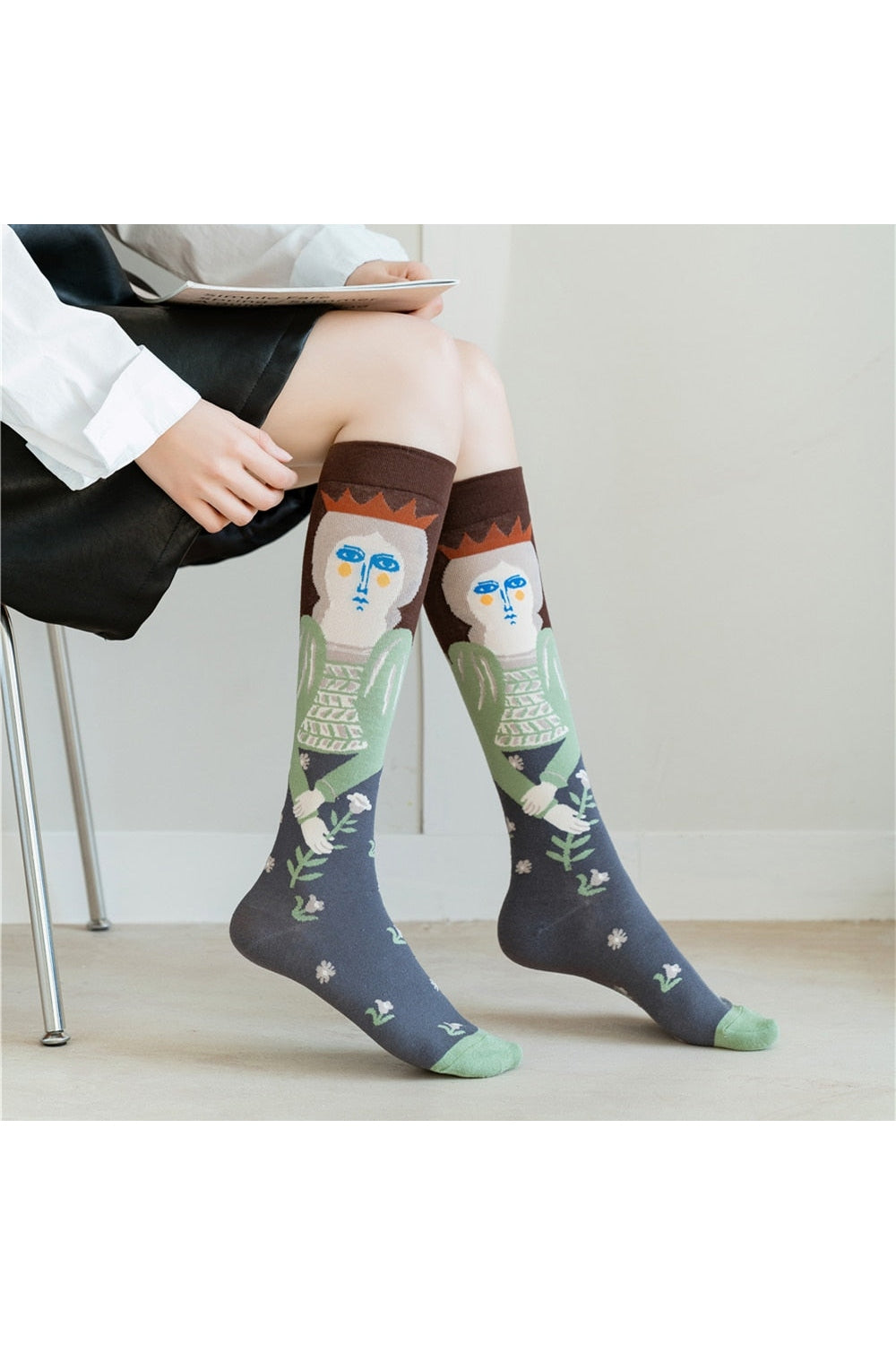 Abstract Art Illustration Socks cottagecoreclothes