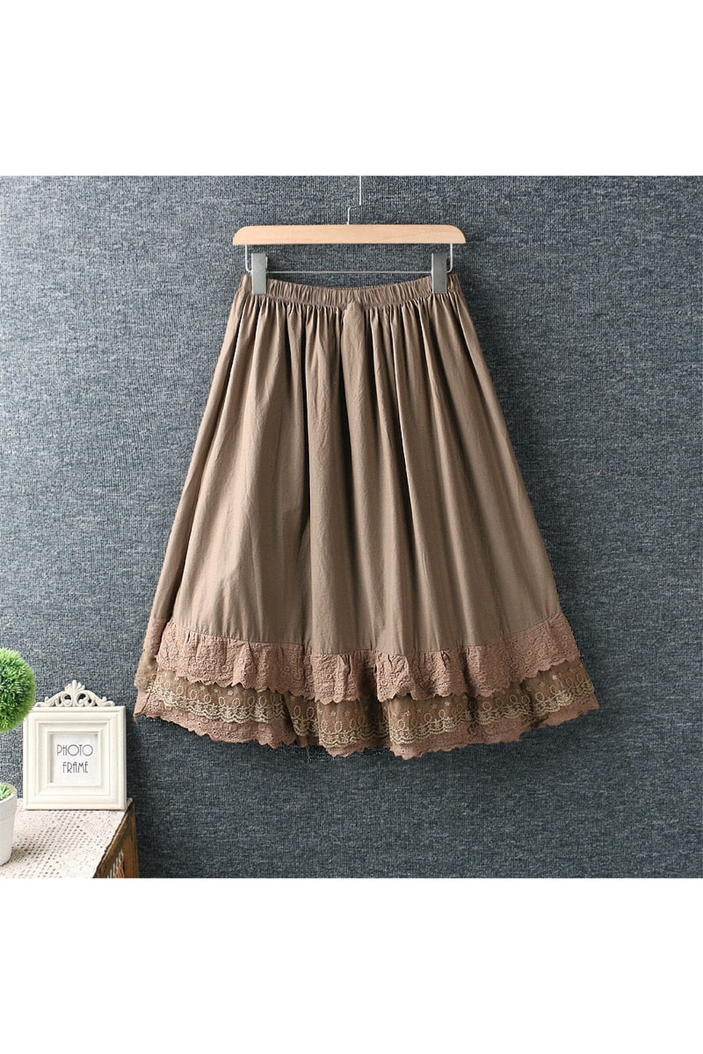 Dark Cottagecore Style Lace Skirt cottagecoreclothes