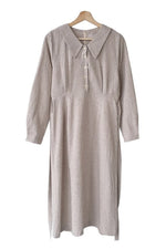 Vintage Plaid Long Sleeve Dress cottagecoreclothes