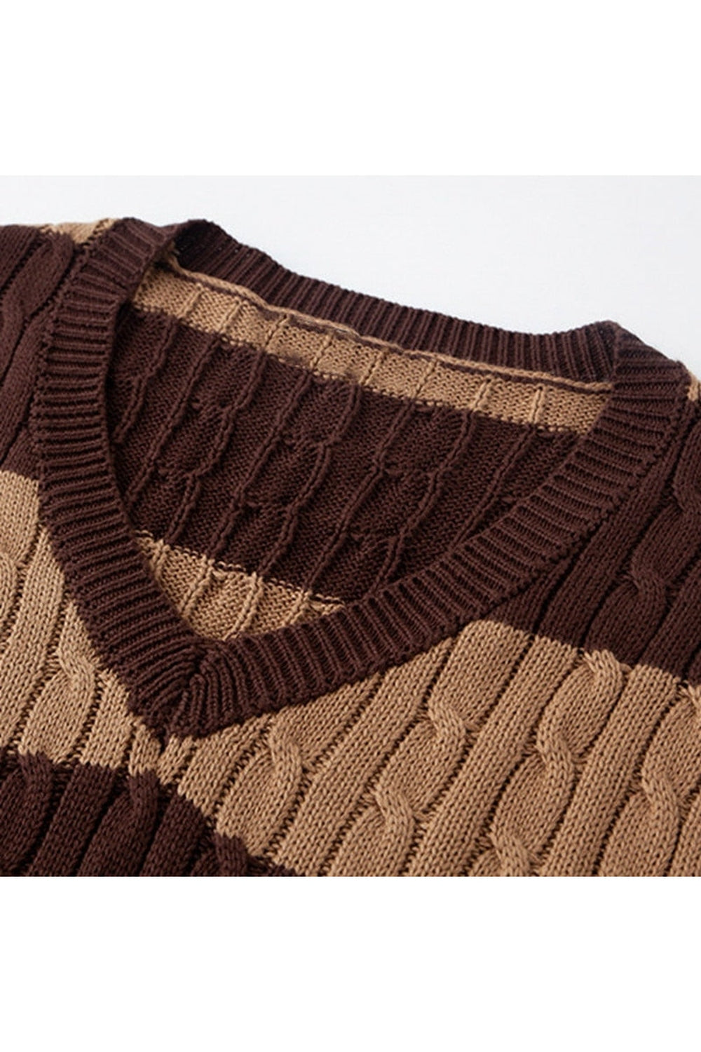 Retro Aesthetic Stripe Loose Fall Sweater cottagecoreclothes