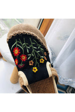 Mori Girl Flowers Embroidered Shoes cottagecoreclothes