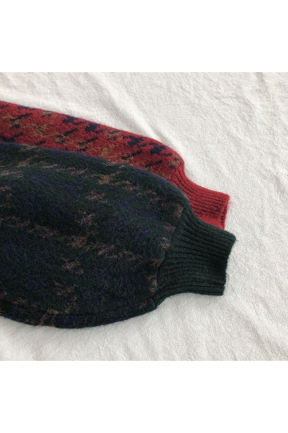 Retro Knit Sweater Lantern Sleeve Fall Sweater cottagecoreclothes