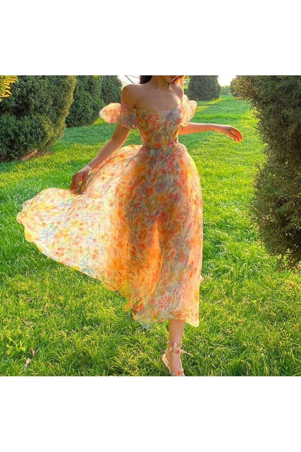 Vintage Aesthetic Midi Dress cottagecoreclothes