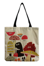 Mushroom Print Shopping Bag cottagecoreclothes
