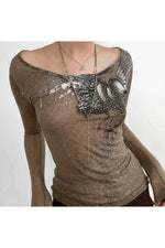 Vintage Fairy Grunge Brown T-Shirt cottagecoreclothes