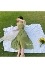 Mori GIrl Elegant Green Dress cottagecoreclothes