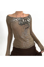 Vintage Fairy Grunge Brown T-Shirt cottagecoreclothes