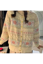Spring Floral Vintage Fall Cardigan cottagecoreclothes