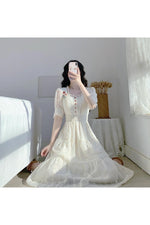 Fairycore Lace Midi Dress cottagecoreclothes