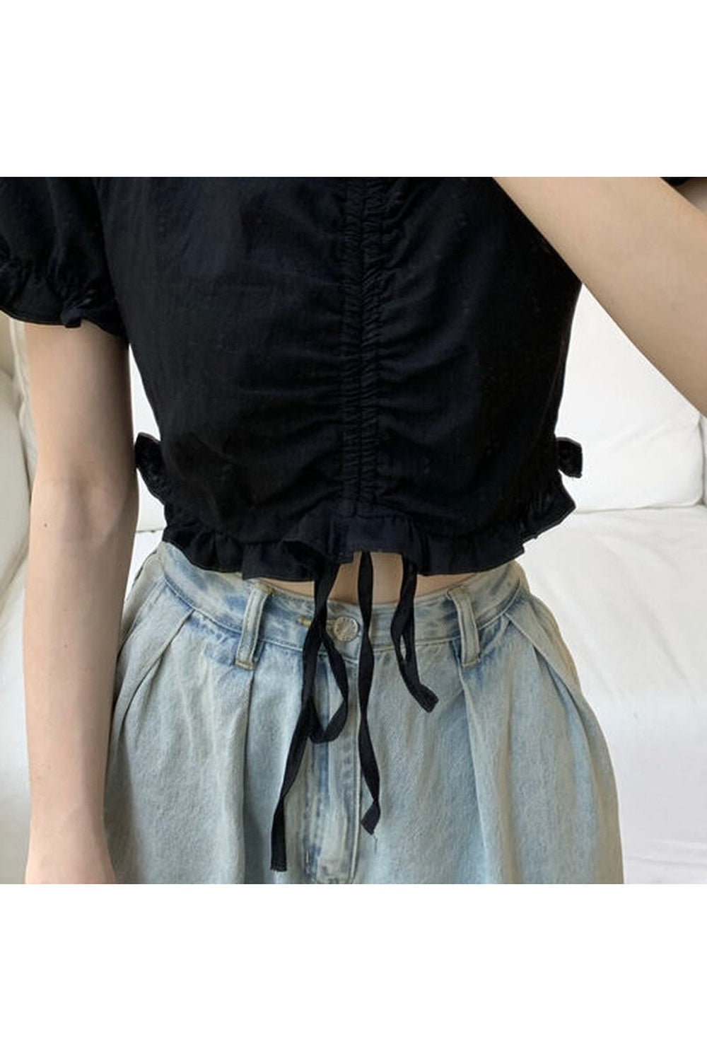 Fairycore V-Neck Crop Top cottagecoreclothes