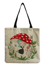 Mushroom Print Shopping Bag cottagecoreclothes