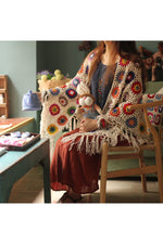 Mori Girl Retro Knit Scarf cottagecoreclothes