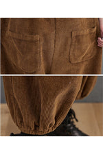 Retro Aesthetic Corduroy Jumpsuit cottagecoreclothes