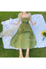 Mori GIrl Elegant Green Dress cottagecoreclothes