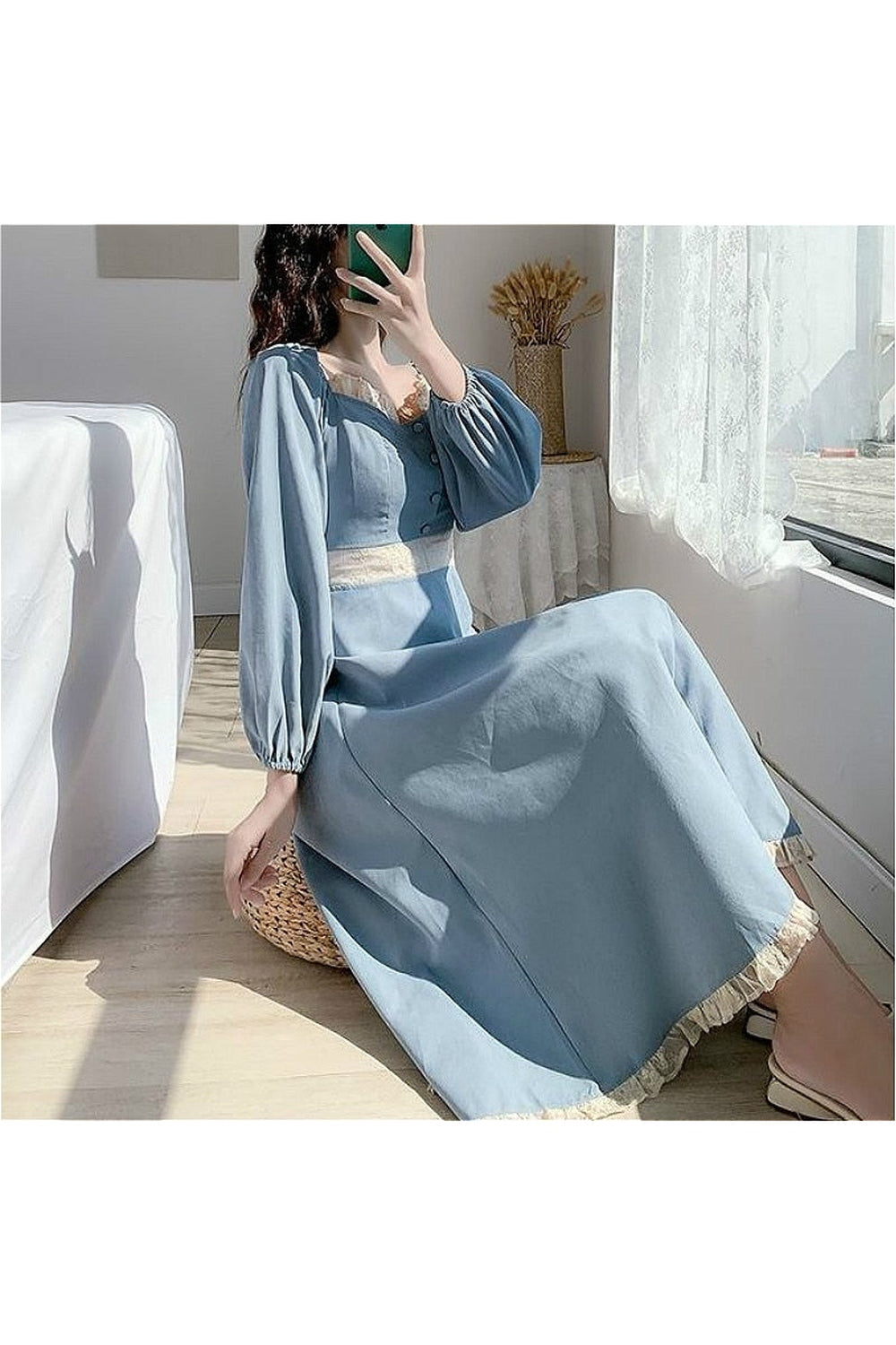 Mori Girl Blue Dress cottagecoreclothes