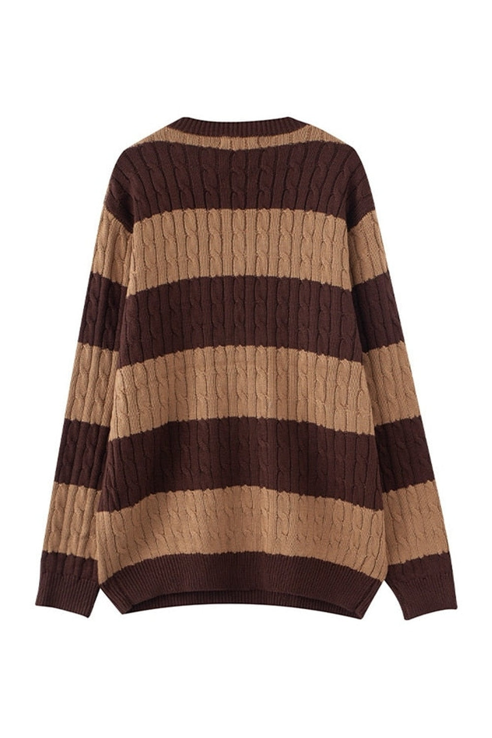 Retro Aesthetic Stripe Loose Fall Sweater cottagecoreclothes