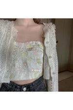 Retro Fairy Cropped Fall Cardigan cottagecoreclothes