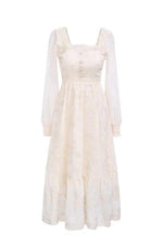 Fairycore Lace Embroidery Dress cottagecoreclothes