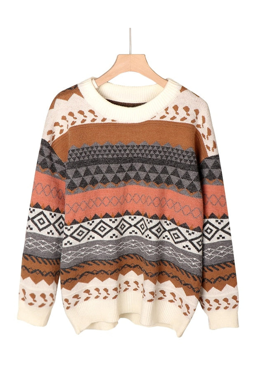 Vintage Style Striped Loose Fall Sweater cottagecoreclothes