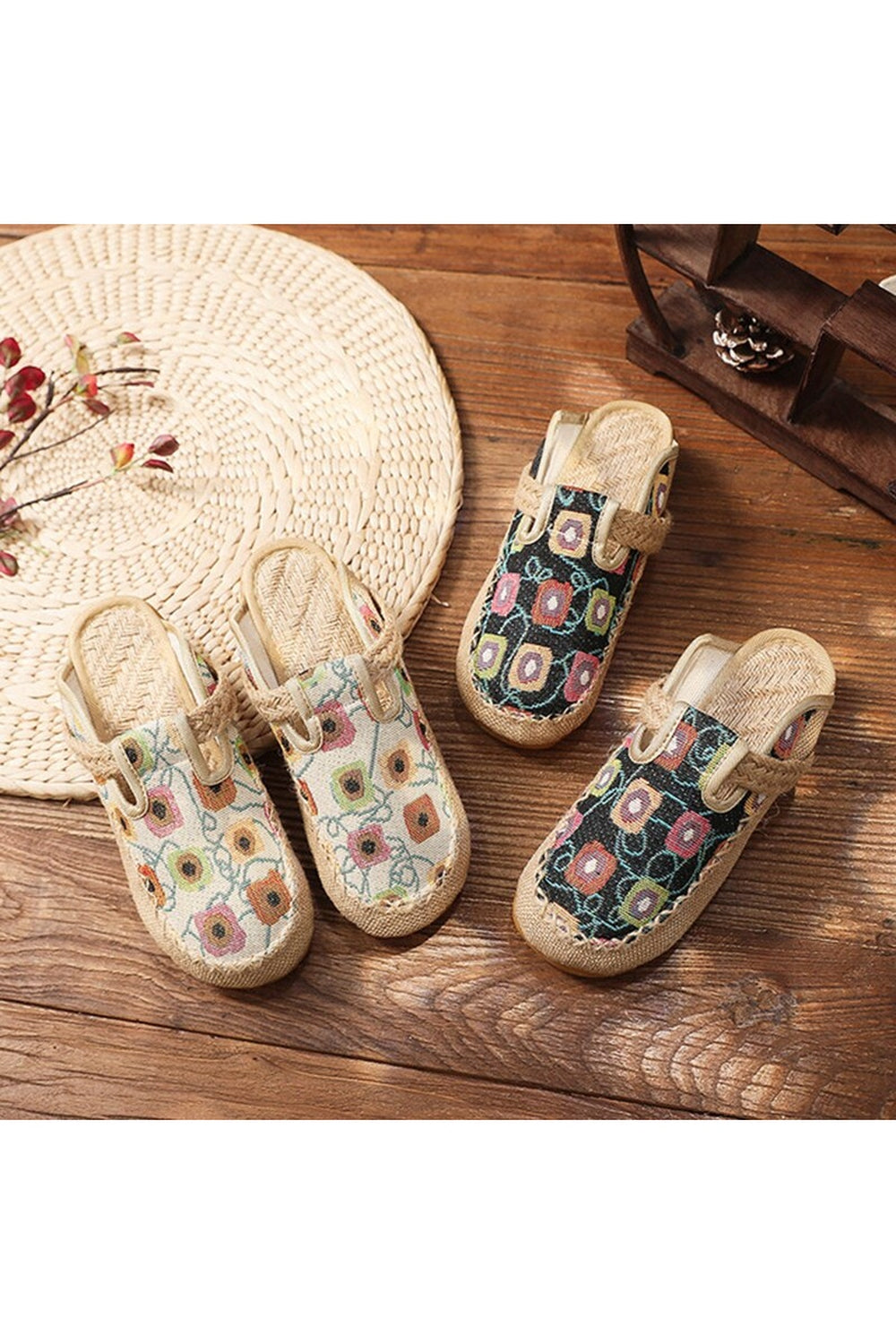 Embroidered Flat Espadrilles cottagecoreclothes